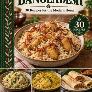 Actual cover of the A Taste of Bangladesh PDF cookbook.