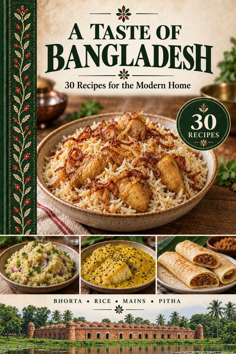 Actual cover of the A Taste of Bangladesh PDF cookbook.