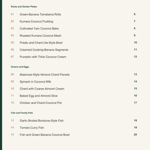 Actual PDF page 3 from A Taste of Solomon Islands: Contents, page 1.