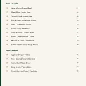 Actual PDF page 4 from A Taste of Croatia: Contents, page 2.