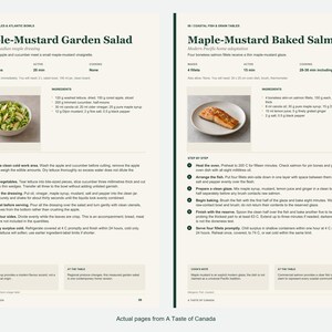 Two actual recipe pages from A Taste of Canada.