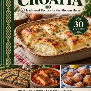 Actual cover of the A Taste of Croatia PDF cookbook.