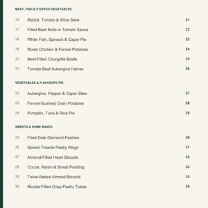 Actual PDF page 4 from A Taste of Malta: Contents, page 2.