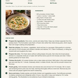 Actual PDF page 6 from A Taste of Bosnia and Herzegovina: Creamy Chicken & Okra Soup recipe page.