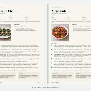 Two actual recipe pages from A Taste of Georgia.