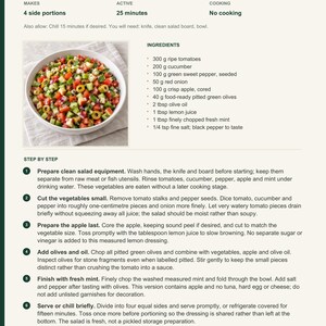 Actual PDF page 13 from A Taste of Tunisia: Chopped Tunisian Summer Salad recipe page.