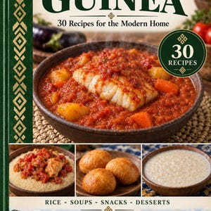 Actual cover of the A Taste of Guinea PDF cookbook.