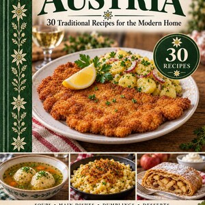 Actual cover of the A Taste of Austria PDF cookbook.