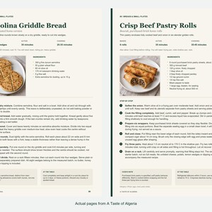 Two actual recipe pages from A Taste of Algeria.