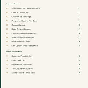 Actual PDF page 3 from A Taste of Palau: Contents, page 1.