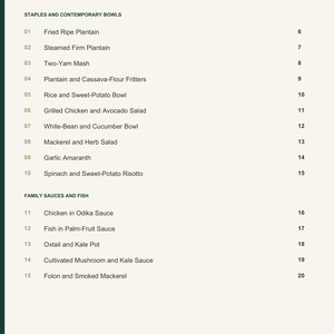 Actual PDF page 3 from A Taste of Gabon: Contents, page 1.