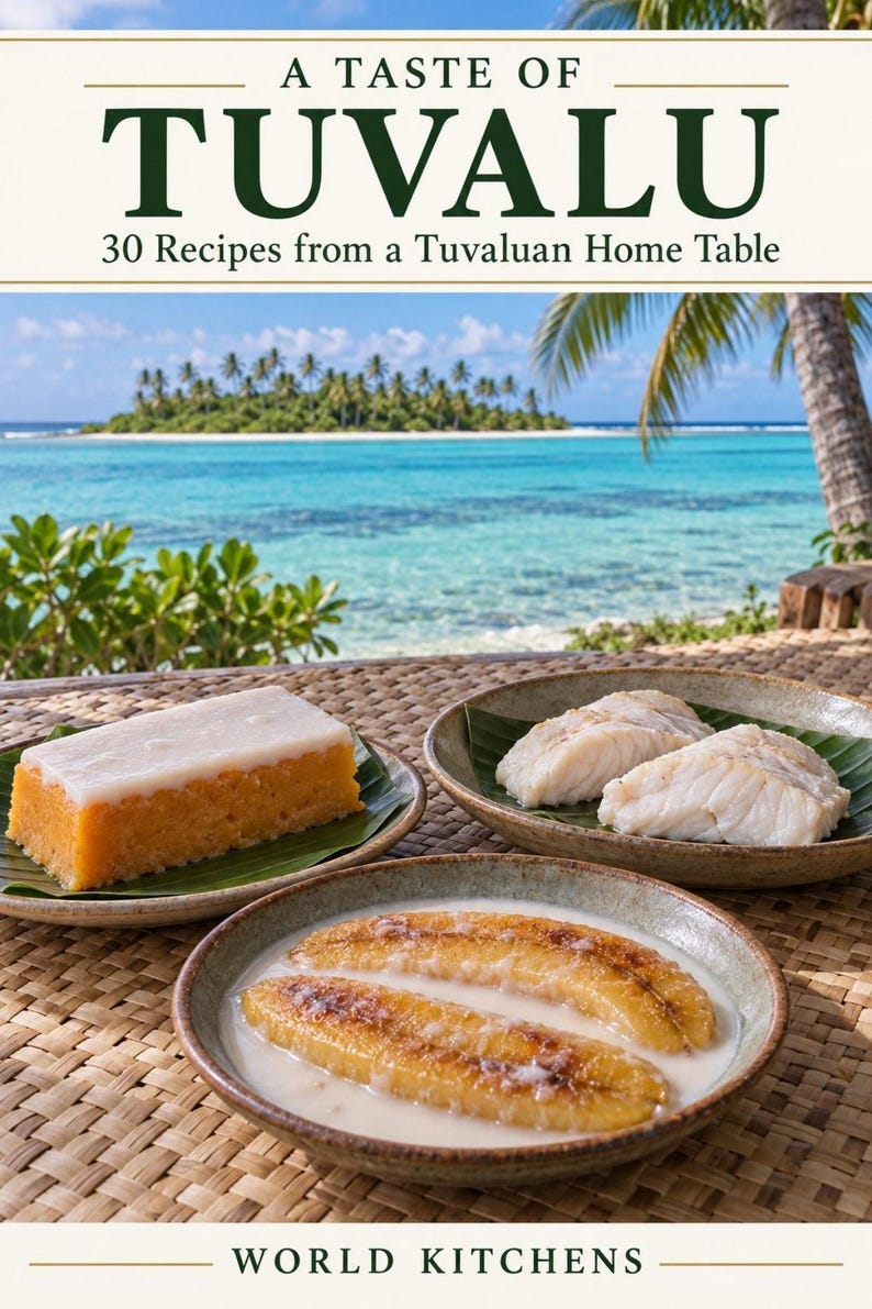 Actual cover of the A Taste of Tuvalu PDF cookbook.