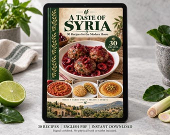 Syria Cookbook PDF - 30 Recipes, English Digital Download