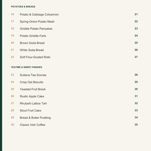 Actual PDF page 4 from A Taste of Ireland: Contents, page 2.