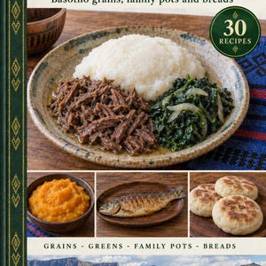 Actual cover of the A Taste of Lesotho PDF cookbook.