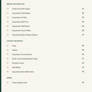 Actual PDF page 4 from A Taste of Guyana: Contents, page 2.