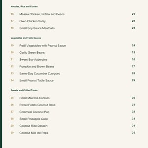 Actual PDF page 4 from A Taste of Suriname: Contents, page 2.