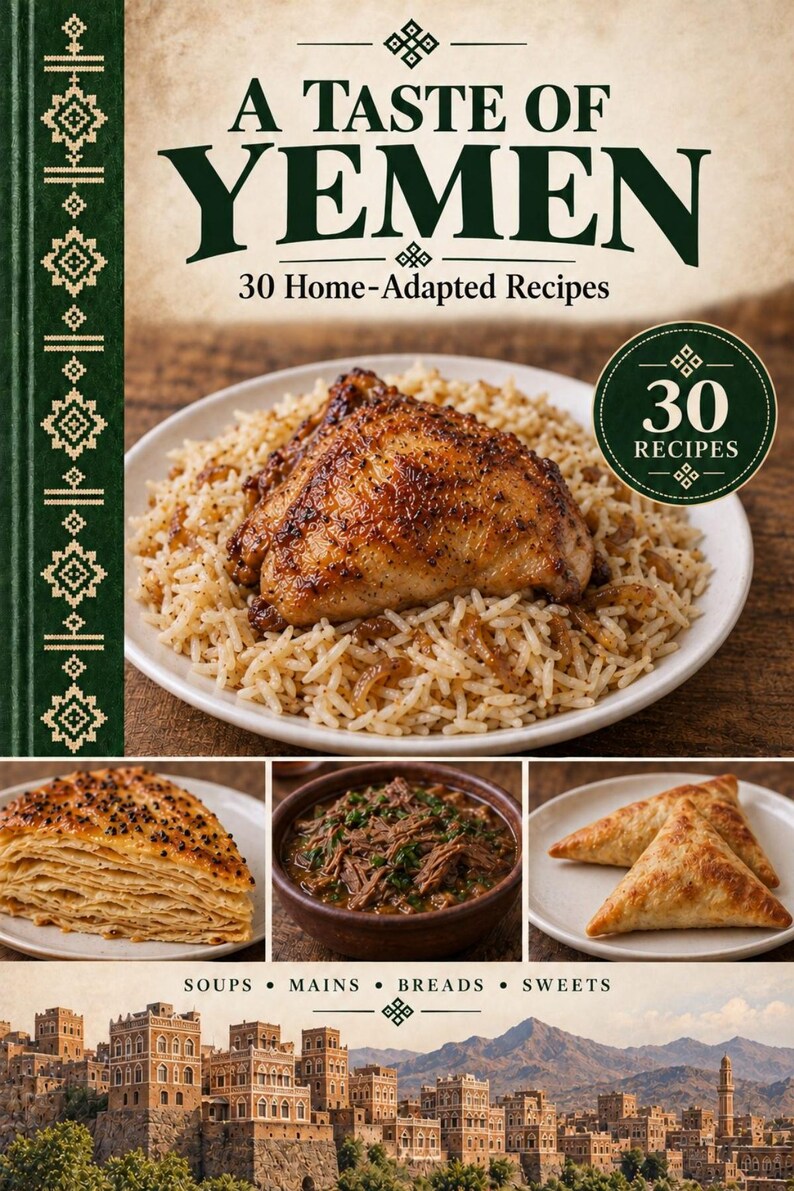 Actual cover of the A Taste of Yemen PDF cookbook.