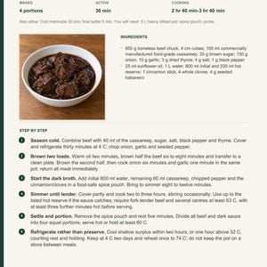 Actual PDF page 6 from A Taste of Guyana: Guyanese Pepperpot recipe page.