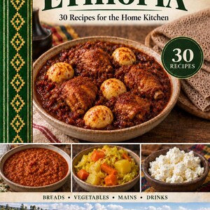 Actual cover of the A Taste of Ethiopia PDF cookbook.