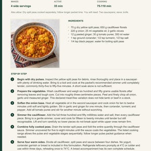 Actual PDF page 13 from A Taste of Afghanistan: Cauliflower Qorma Side recipe page.