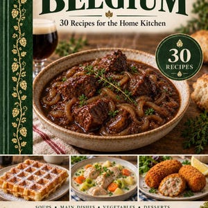 Actual cover of the A Taste of Belgium PDF cookbook.