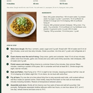 Actual PDF page 6 from A Taste of Trinidad and Tobago: Doubles recipe page.