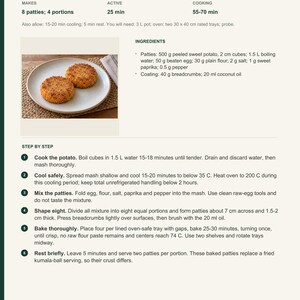 Actual PDF page 13 from A Taste of Vanuatu: Baked Kumala Patties recipe page.