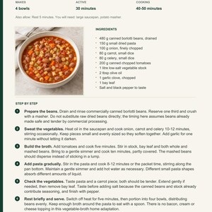 Actual PDF page 13 from A Taste of Vatican City: Pasta & Borlotti Soup recipe page.