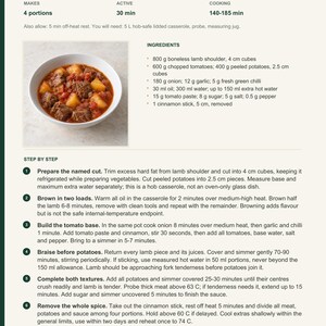 Actual PDF page 13 from A Taste of South Africa: Tomato Lamb Bredie recipe page.