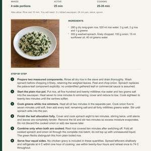 Actual PDF page 6 from A Taste of Liberia: Checked Spinach Rice recipe page.