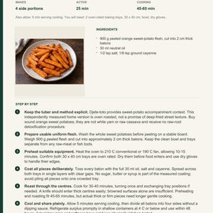 Actual PDF page 13 from A Taste of Togo: Oven Sweet-Potato Batons recipe page.