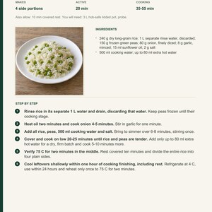 Actual PDF page 13 from A Taste of Haiti: Diri Blan with Green Peas recipe page.