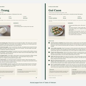 Two actual recipe pages from A Taste of Vietnam.