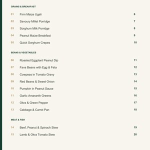 Actual PDF page 3 from A Taste of South Sudan: Contents, page 1.