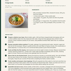 Actual PDF page 13 from A Taste of Malaysia: Asam Laksa-Style recipe page.