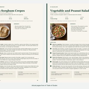 Two actual recipe pages from A Taste of Sudan.