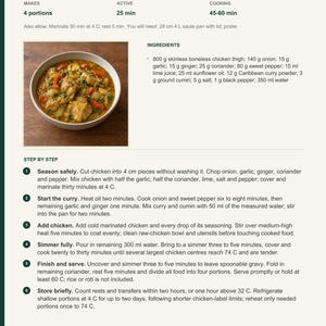 Actual PDF page 13 from A Taste of Trinidad and Tobago: Curry Chicken recipe page.