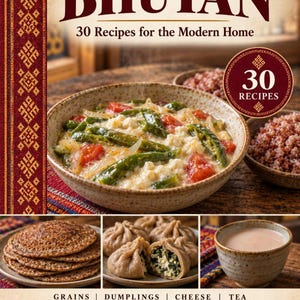 Actual cover of the A Taste of Bhutan PDF cookbook.