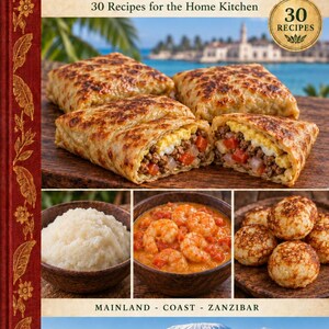 Actual cover of the A Taste of Tanzania PDF cookbook.