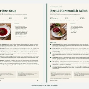 Two actual recipe pages from A Taste of Poland.