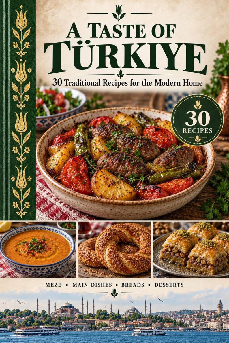 Actual cover of the A Taste of Turkiye PDF cookbook.