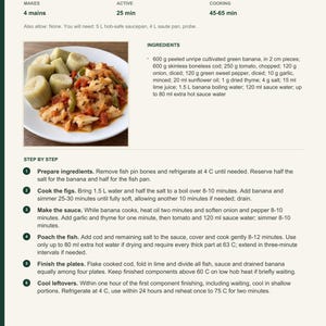 Actual PDF page 6 from A Taste of Saint Lucia: Green Fig with Fresh Cod recipe page.