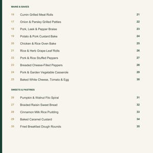 Actual PDF page 4 from A Taste of Bulgaria: Contents, page 2.