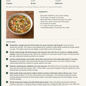 Actual PDF page 13 from A Taste of Mongolia: Beef & Toasted-Noodle Soup recipe page.