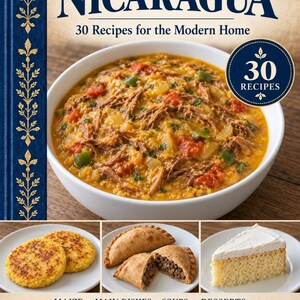 Actual cover of the A Taste of Nicaragua PDF cookbook.