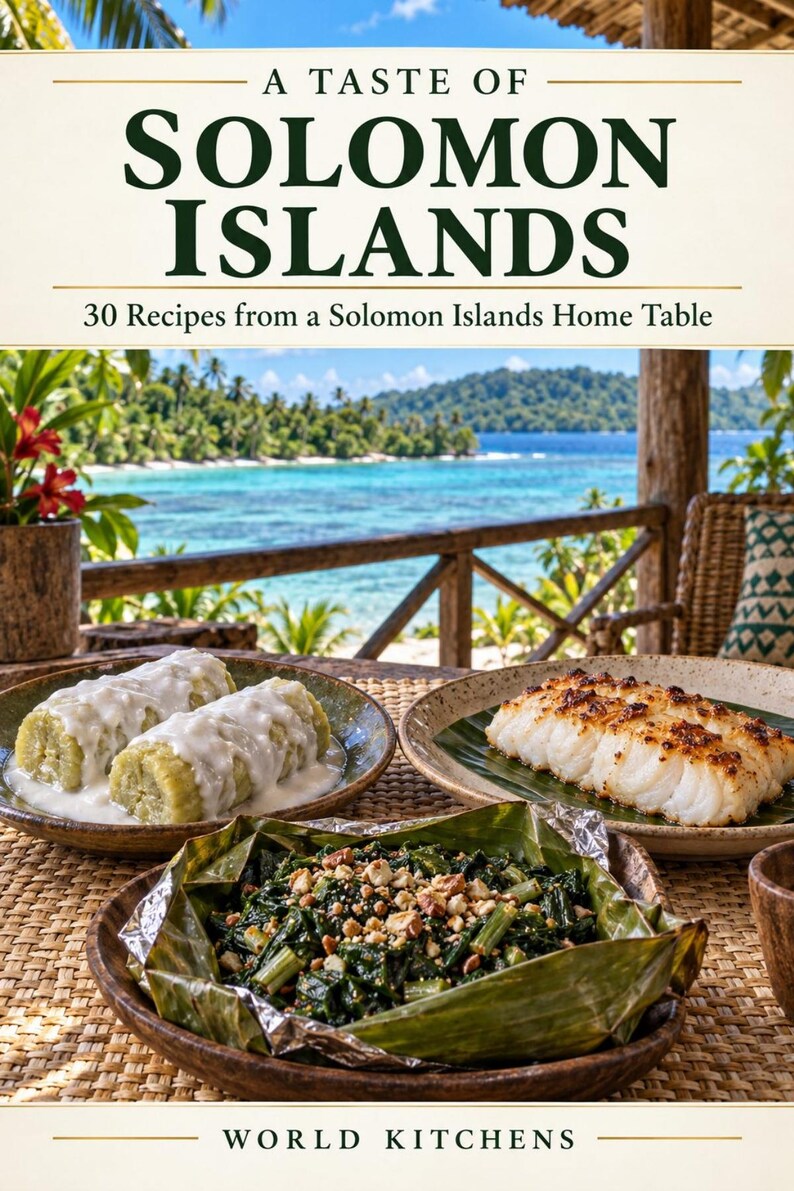 Actual cover of the A Taste of Solomon Islands PDF cookbook.