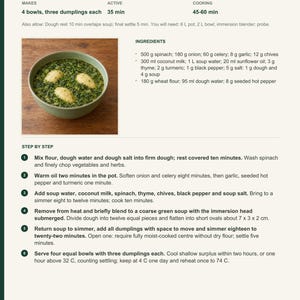 Actual PDF page 6 from A Taste of Dominica: Spinach Callaloo recipe page.