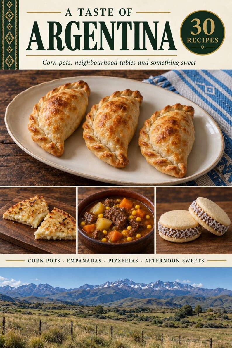 Actual cover of the A Taste of Argentina PDF cookbook.
