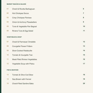 Actual PDF page 3 from A Taste of Monaco: Contents, page 1.